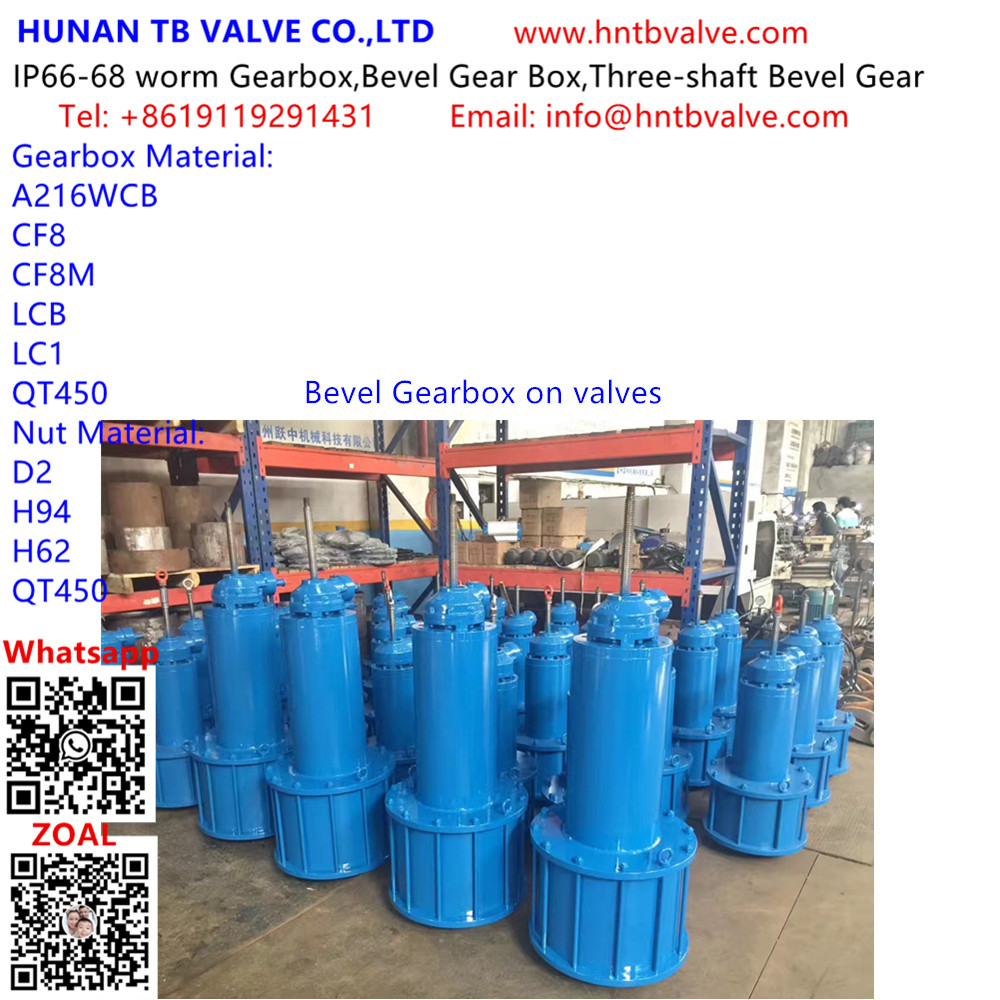 Bevel Gearbox on valves